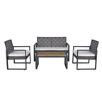 Ensemble de mobilier de patio 4 pièces WW