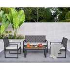 Ensemble de mobilier de patio 4 pièces WW