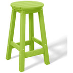 Tabourets de comptoir ronds d'extérieur Polytrends Laguna HDPE tous temps 24 pouces (ensemble de 3)