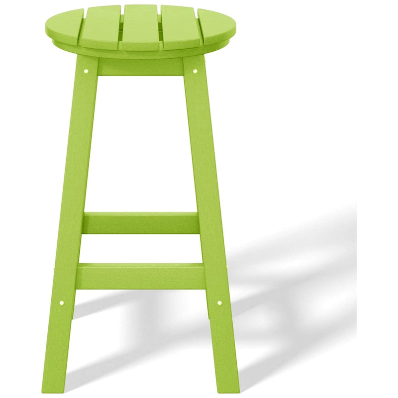 Tabourets de comptoir ronds d'extérieur Polytrends Laguna HDPE tous temps 24 pouces (ensemble de 3)