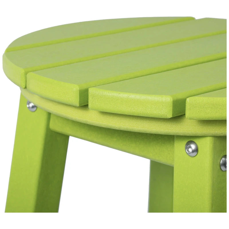 Tabourets de comptoir ronds d'extérieur Polytrends Laguna HDPE tous temps 24 pouces (ensemble de 3)