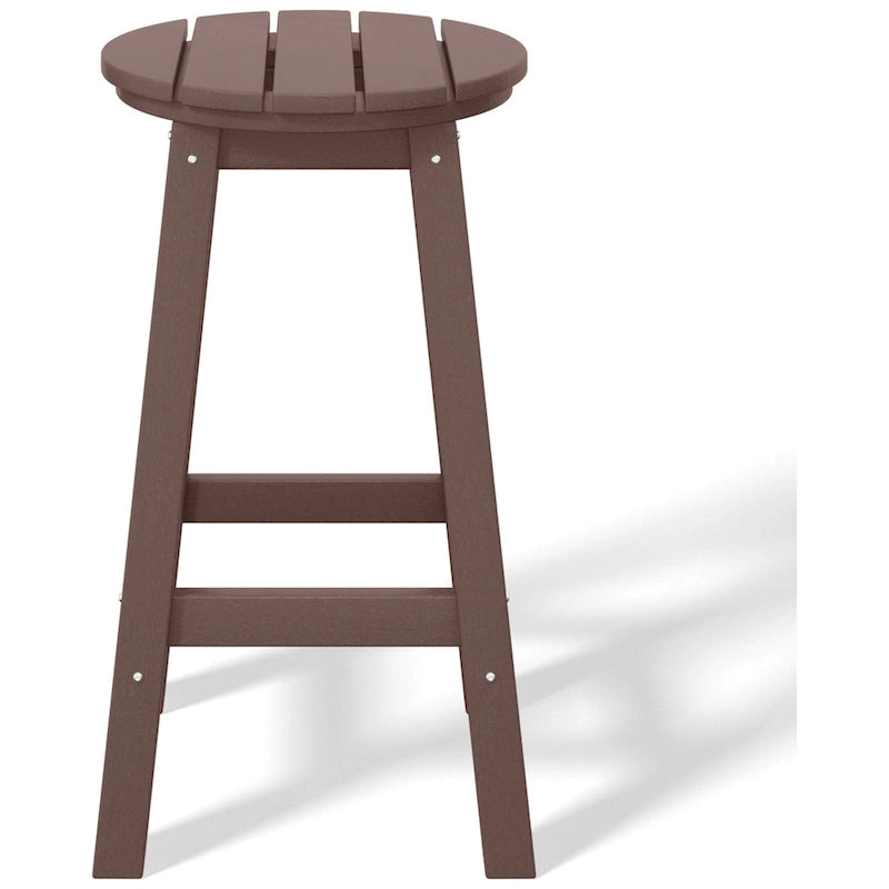 Tabourets de comptoir ronds d'extérieur Polytrends Laguna HDPE tous temps 24 pouces (ensemble de 3)