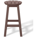 Tabourets de comptoir ronds d'extérieur Polytrends Laguna HDPE tous temps 24 pouces (ensemble de 3)