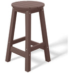Tabourets de comptoir ronds d'extérieur Polytrends Laguna HDPE tous temps 24 pouces (ensemble de 3)