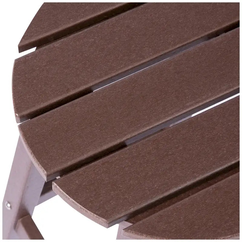 Tabourets de comptoir ronds d'extérieur Polytrends Laguna HDPE tous temps 24 pouces (ensemble de 3)