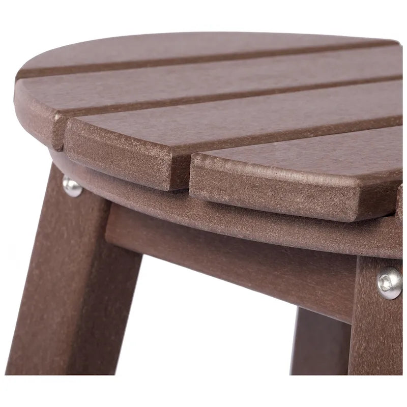 Tabourets de comptoir ronds d'extérieur Polytrends Laguna HDPE tous temps 24 pouces (ensemble de 3)