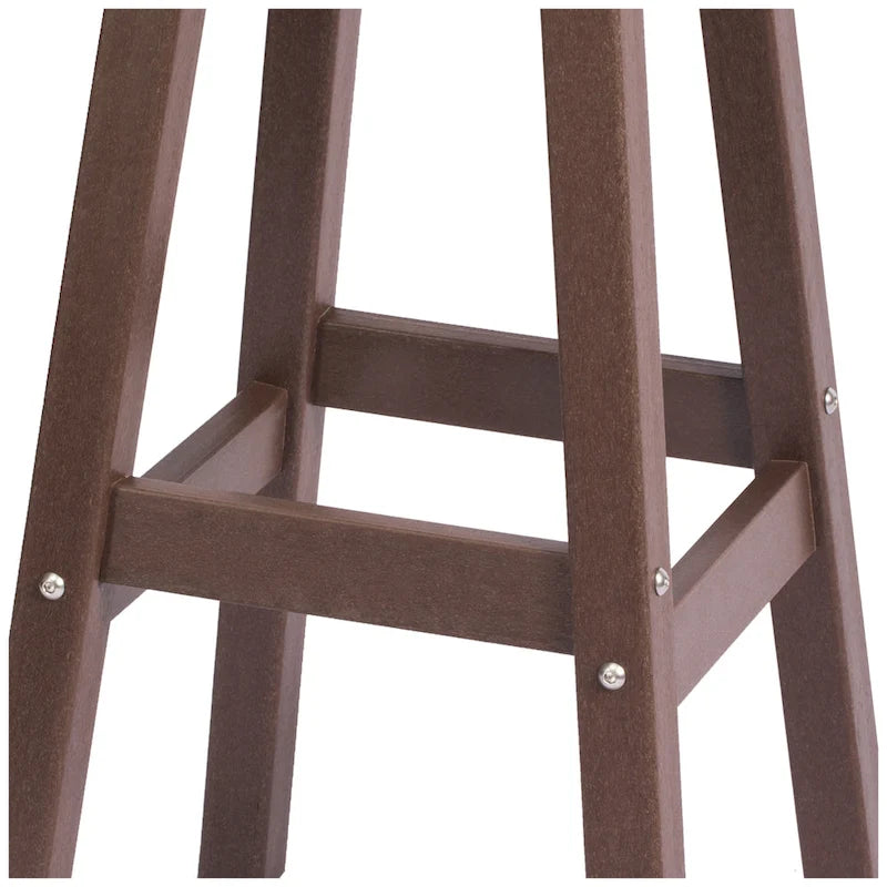 Tabourets de comptoir ronds d'extérieur Polytrends Laguna HDPE tous temps 24 pouces (ensemble de 3)