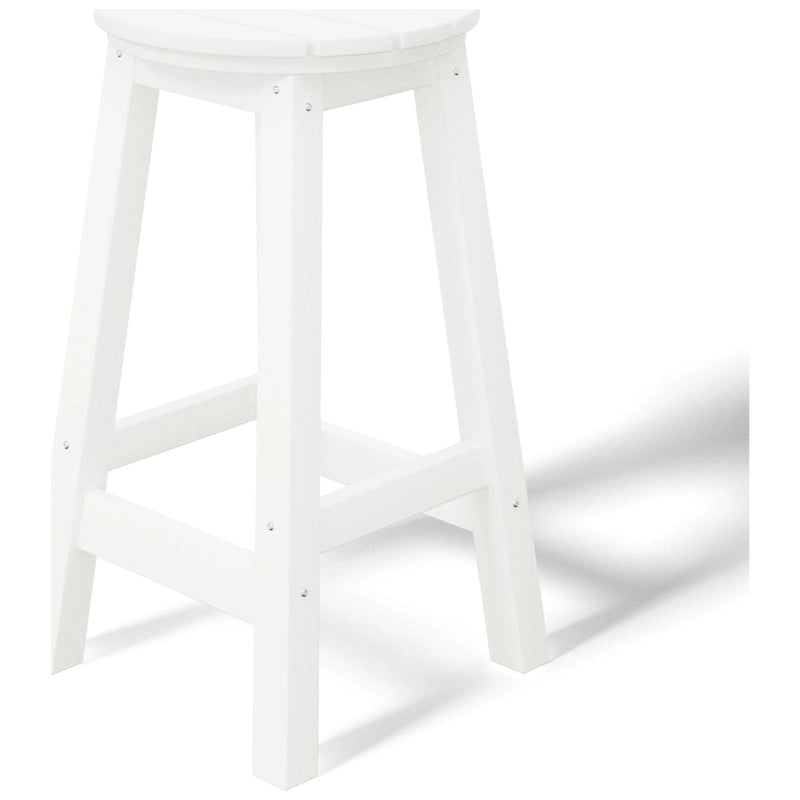 Tabourets de comptoir ronds d'extérieur Polytrends Laguna HDPE tous temps 24 pouces (ensemble de 3)