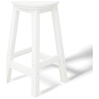 Tabourets de comptoir ronds d'extérieur Polytrends Laguna HDPE tous temps 24 pouces (ensemble de 3)