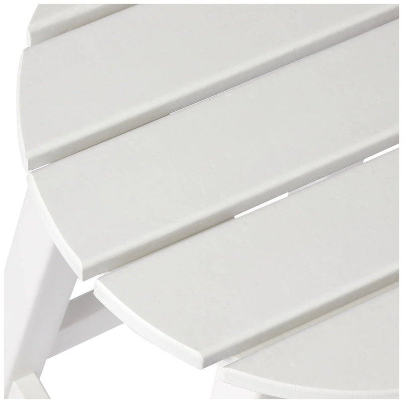 Tabourets de comptoir ronds d'extérieur Polytrends Laguna HDPE tous temps 24 pouces (ensemble de 3)