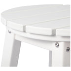 Tabourets de comptoir ronds d'extérieur Polytrends Laguna HDPE tous temps 24 pouces (ensemble de 3)