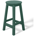 Tabourets de comptoir ronds d'extérieur Polytrends Laguna HDPE tous temps 24 pouces (ensemble de 3)