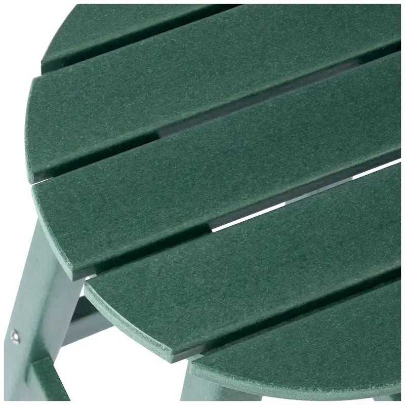 Tabourets de comptoir ronds d'extérieur Polytrends Laguna HDPE tous temps 24 pouces (ensemble de 3)