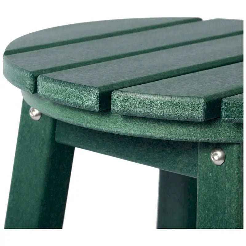 Tabourets de comptoir ronds d'extérieur Polytrends Laguna HDPE tous temps 24 pouces (ensemble de 3)
