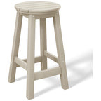 Tabourets de comptoir ronds d'extérieur Polytrends Laguna HDPE tous temps 24 pouces (ensemble de 3)