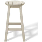 Tabourets de comptoir ronds d'extérieur Polytrends Laguna HDPE tous temps 24 pouces (ensemble de 3)