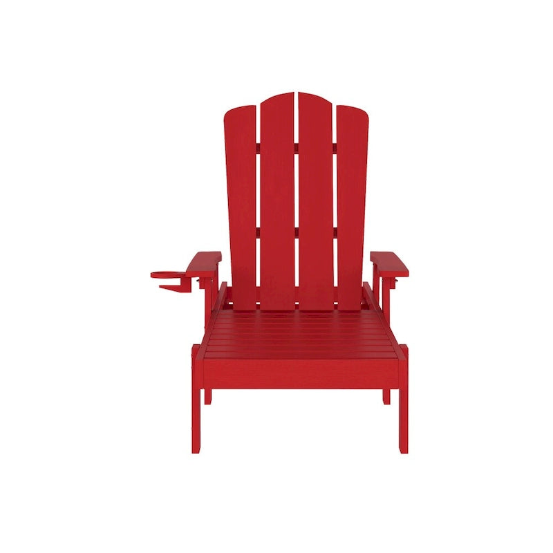 Ensemble de 2 chaises longues commerciales réglables tout temps avec porte-gobelets