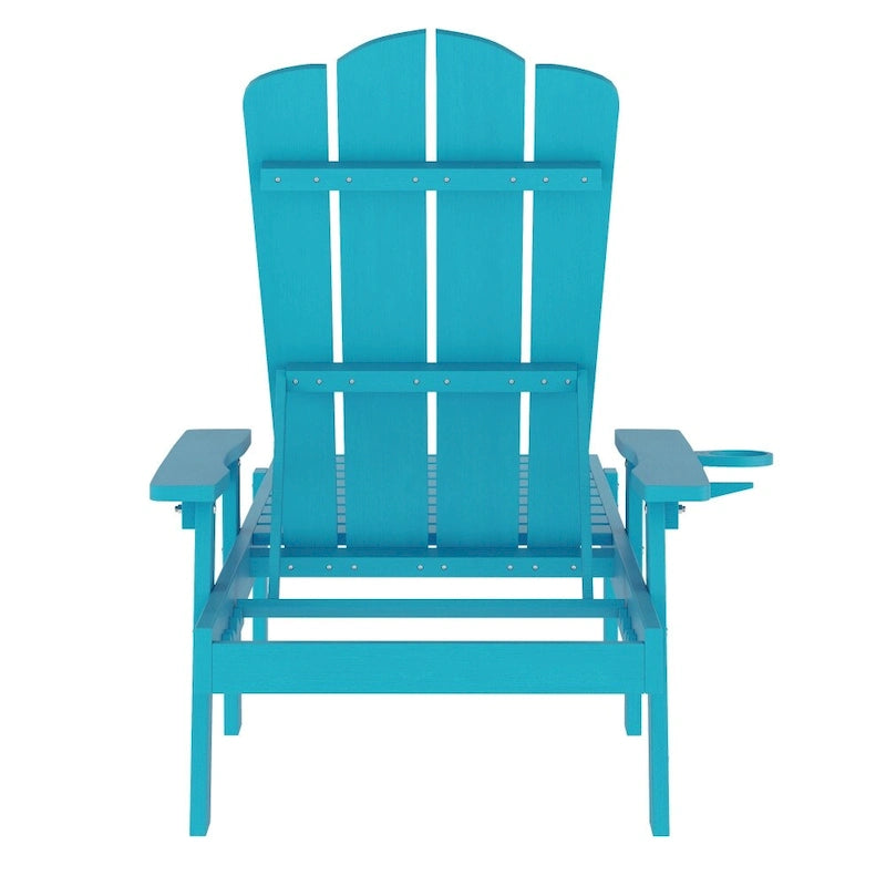 Ensemble de 2 chaises longues commerciales réglables tout temps avec porte-gobelets