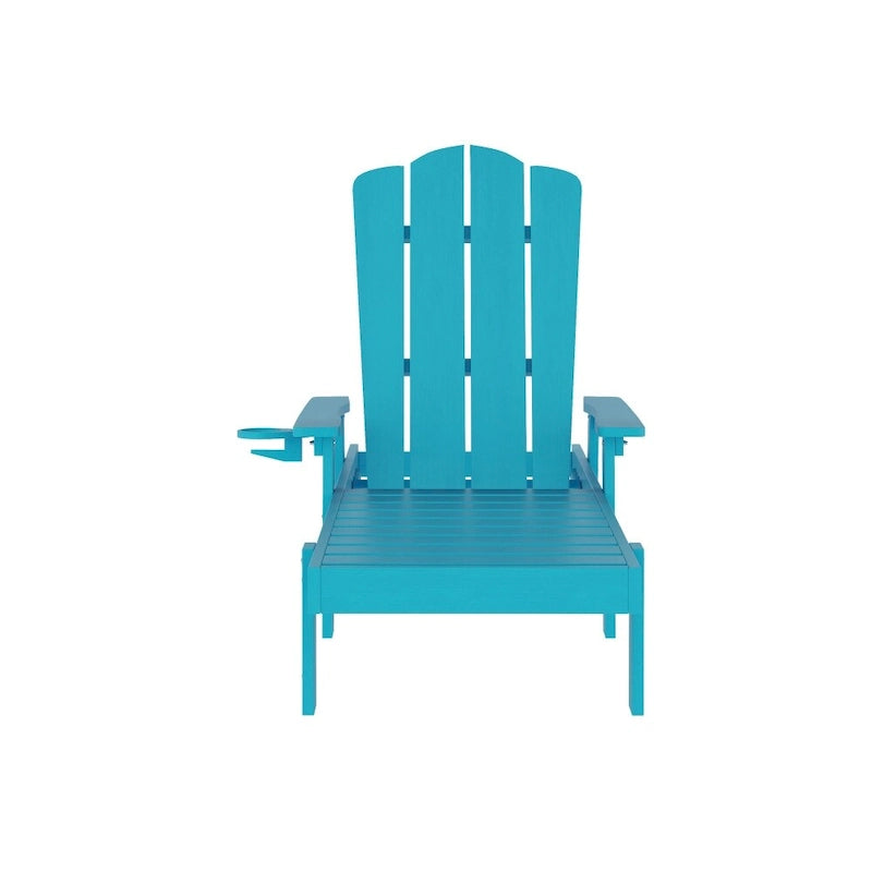 Ensemble de 2 chaises longues commerciales réglables tout temps avec porte-gobelets