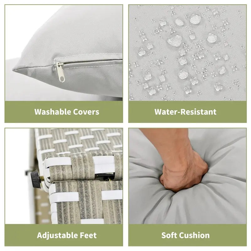 Ensemble de mobilier de patio rond 6 pièces, canapé d'angle d'extérieur avec auvent rétractable, sièges séparés et coussins amovibles