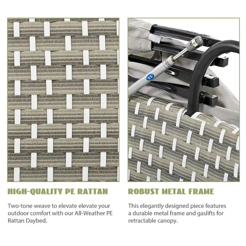 Ensemble de mobilier de patio rond 6 pièces, canapé d'angle d'extérieur avec auvent rétractable, sièges séparés et coussins amovibles