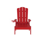 Chaise longue Adirondack réglable pour intérieur et extérieur avec porte-gobelet dépliable