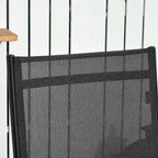 Chaise longue d'extérieur Outsunny, fauteuil de jardin 2 pièces à roulettes, chaise de bronzage avec 5 positions réglables
