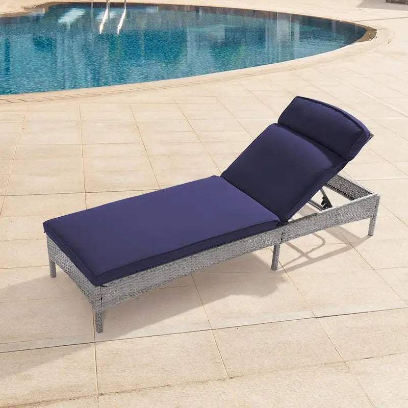 Fauteuil de jardin LIVOOSUN en rotin, coussin déperlant