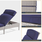 Fauteuil de jardin LIVOOSUN en rotin, coussin déperlant