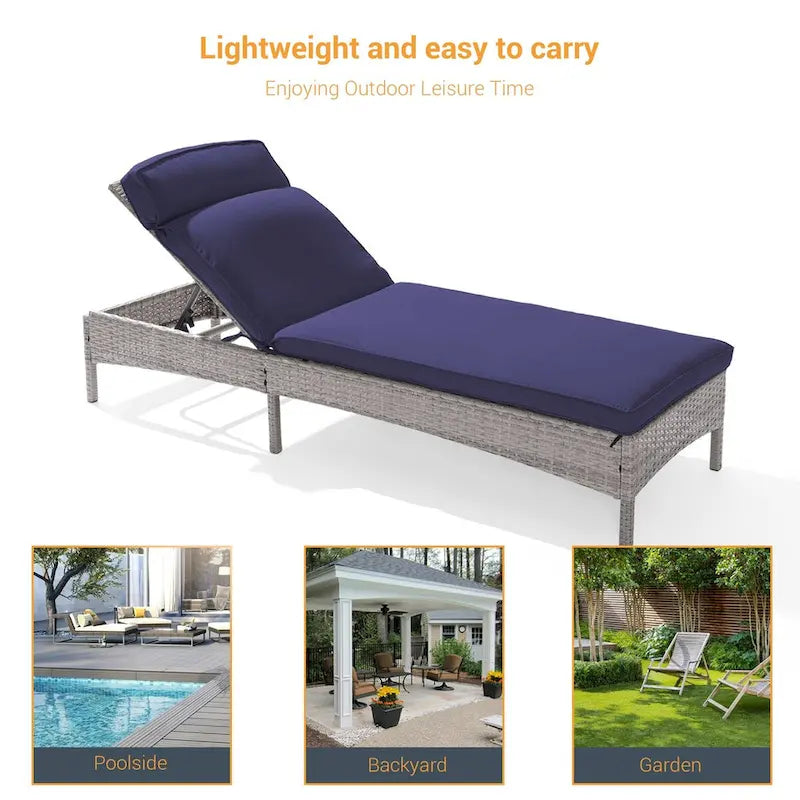 Fauteuil de jardin LIVOOSUN en rotin, coussin déperlant