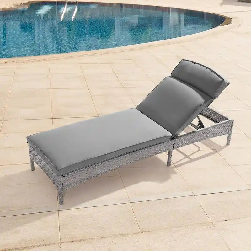 Fauteuil de jardin LIVOOSUN en rotin, coussin déperlant