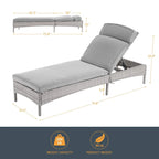 Fauteuil de jardin LIVOOSUN en rotin, coussin déperlant