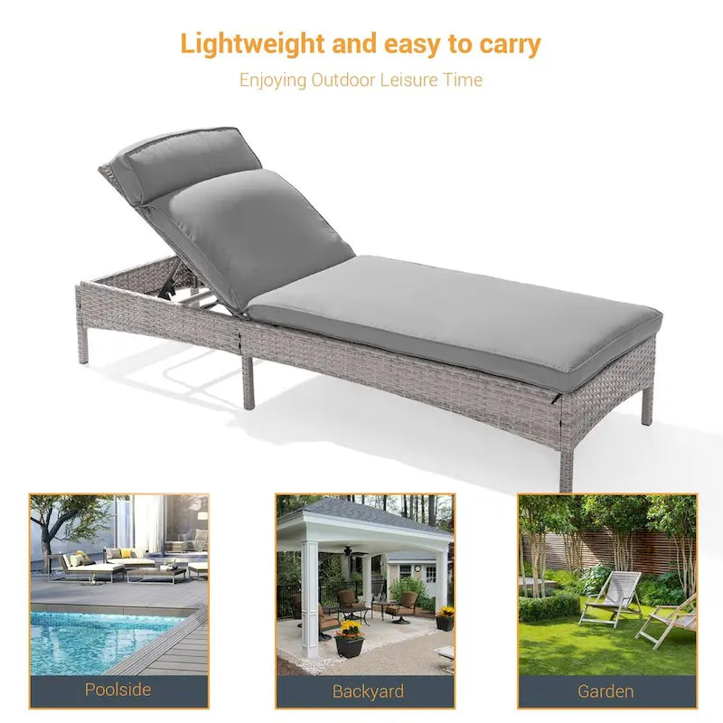 Fauteuil de jardin LIVOOSUN en rotin, coussin déperlant