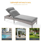 Fauteuil de jardin LIVOOSUN en rotin, coussin déperlant