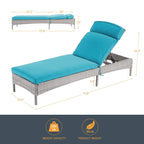 Fauteuil de jardin LIVOOSUN en rotin, coussin déperlant