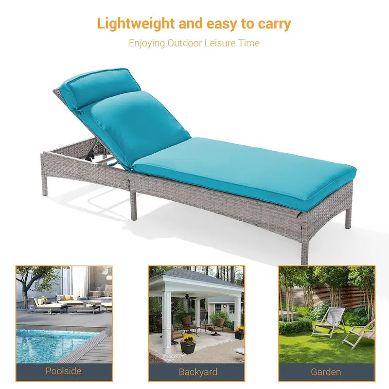 Fauteuil de jardin LIVOOSUN en rotin, coussin déperlant