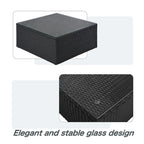 Ensemble de canapés d'extérieur en osier 7 pièces, canapé-lit en rotin