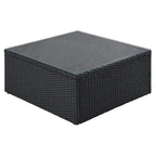 Ensemble de canapés d'extérieur en osier 7 pièces, canapé-lit en rotin