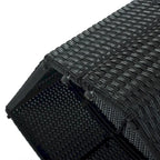 Ensemble de canapés d'extérieur en osier 7 pièces, canapé-lit en rotin