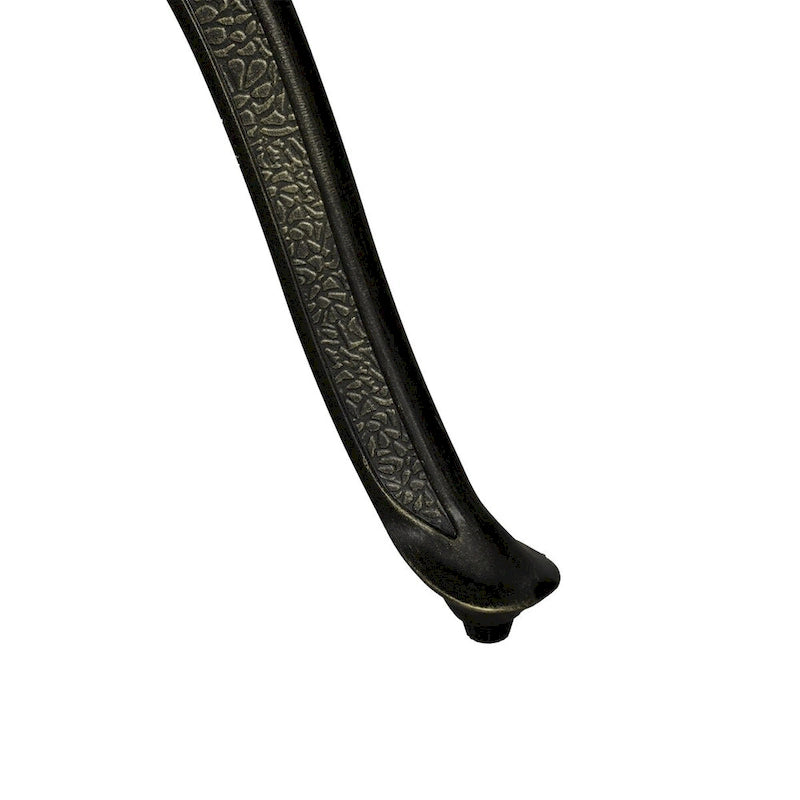 Table ronde élégante en aluminium moulé ajouré de 59 pouces - Bronze