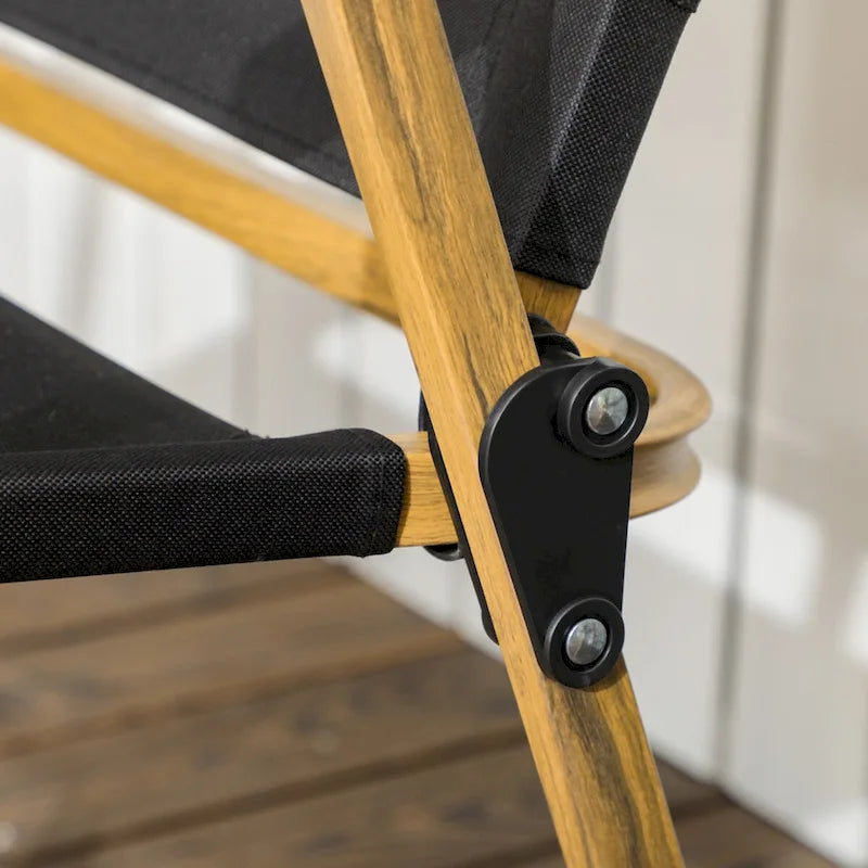 Lot de 2 chaises de camping pliantes, chaises de plage légères et portables, idéales pour les festivals, les pique-niques et la randonnée.