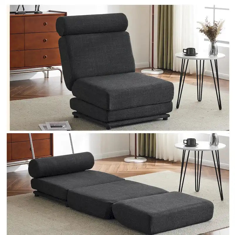 Fauteuil une place, canapé-lit une place pliable avec oreiller