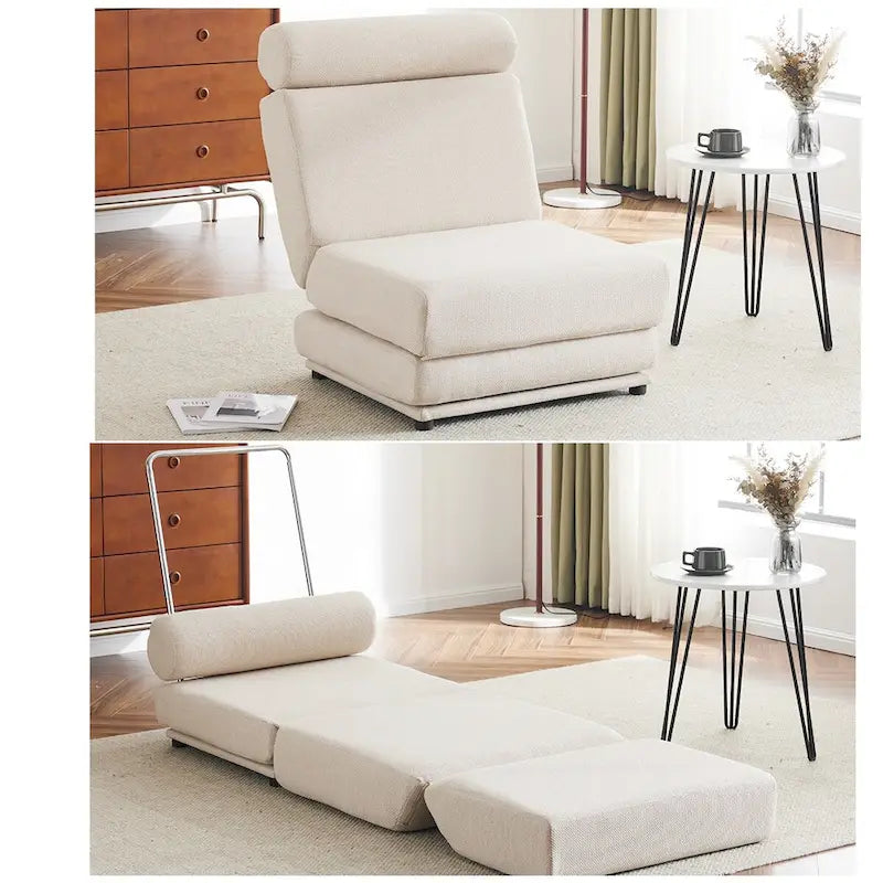 Fauteuil une place, canapé-lit une place pliable avec oreiller