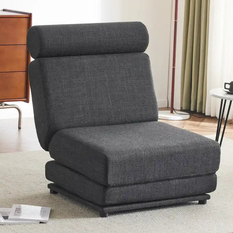 Fauteuil une place, canapé-lit une place pliable avec oreiller