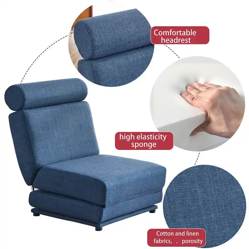 Fauteuil une place, canapé-lit une place pliable avec oreiller