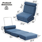 Fauteuil une place, canapé-lit une place pliable avec oreiller