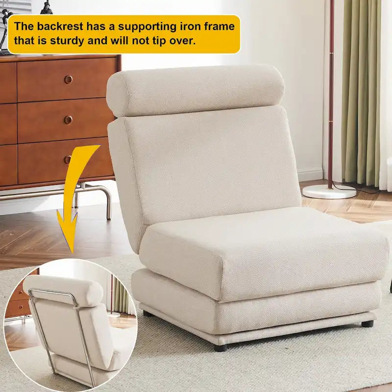 Fauteuil une place, canapé-lit une place pliable avec oreiller