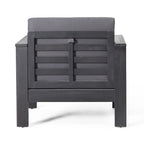 Fauteuils de jardin en bois d'acacia avec coussins, ensemble de 2 chaises de patio