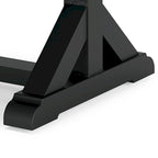 Table basse d'extérieur Tira 48 pouces, plateau en carrelage, finition noire et gris clair