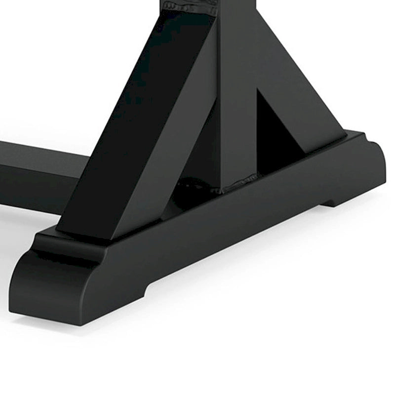Table basse d'extérieur Tira 48 pouces, plateau en carrelage, finition noire et gris clair
